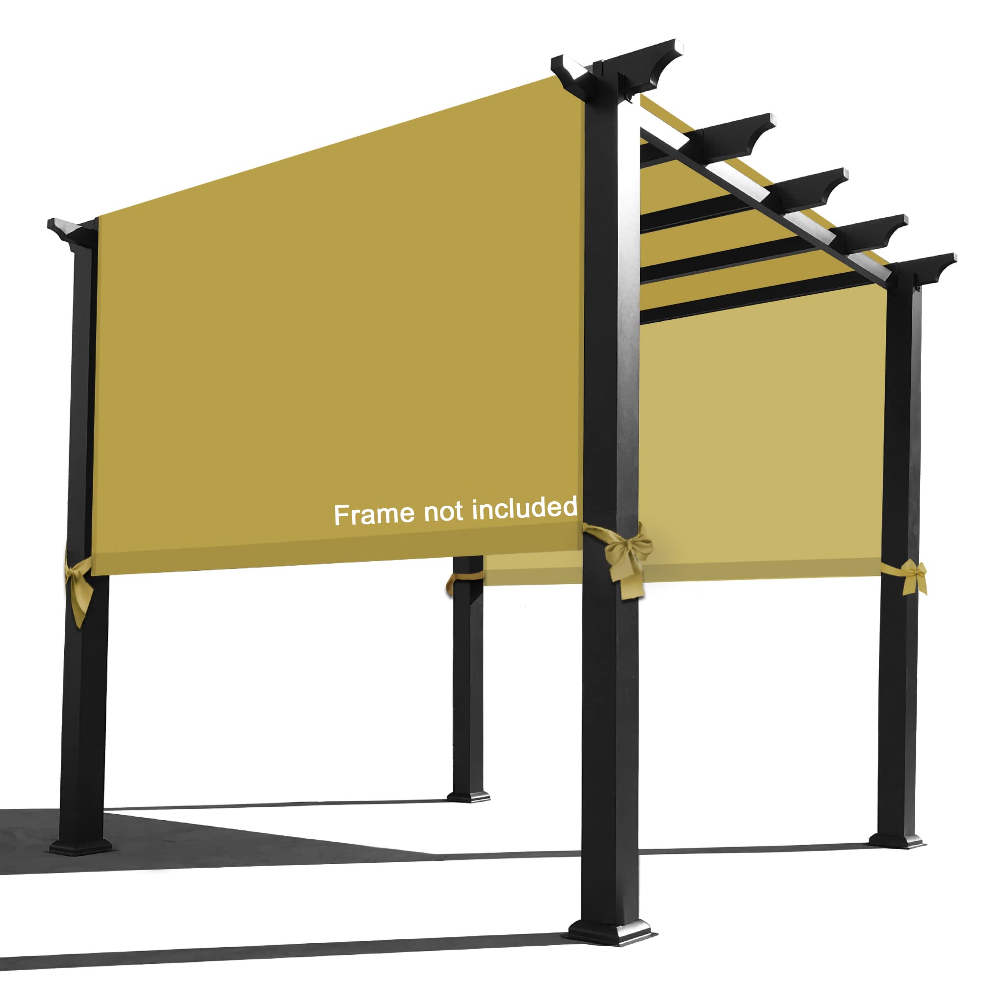 Alion Home Waterproof Pergola Cover - Universal Replacement Canopy (12' L x 8' W, Sand)