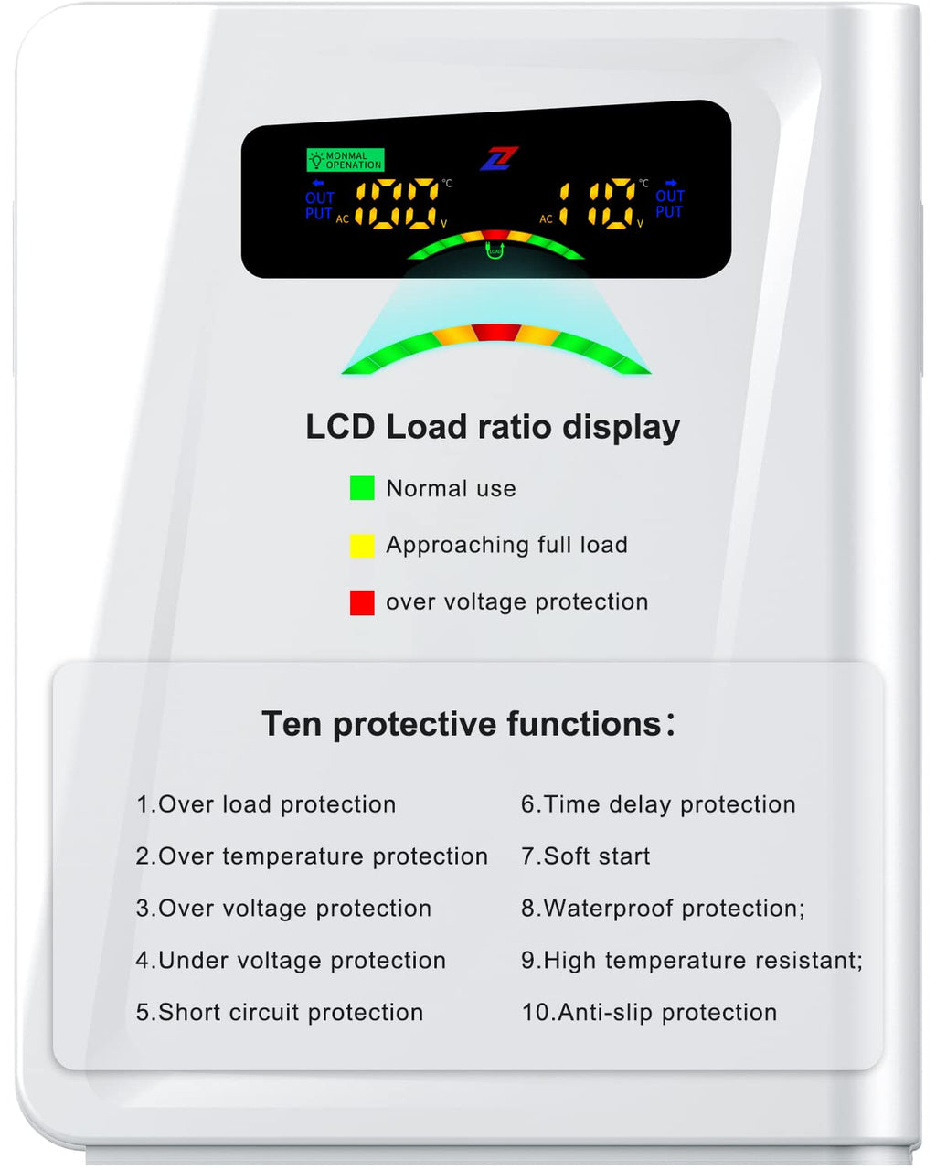 220v to 110v Step Down Transformer 1000W Power Voltage Converters, No Noise, Ten Protection Functions, Suit for Coffee Machines, Rice Cookers and Other US Appliances Used in Europe