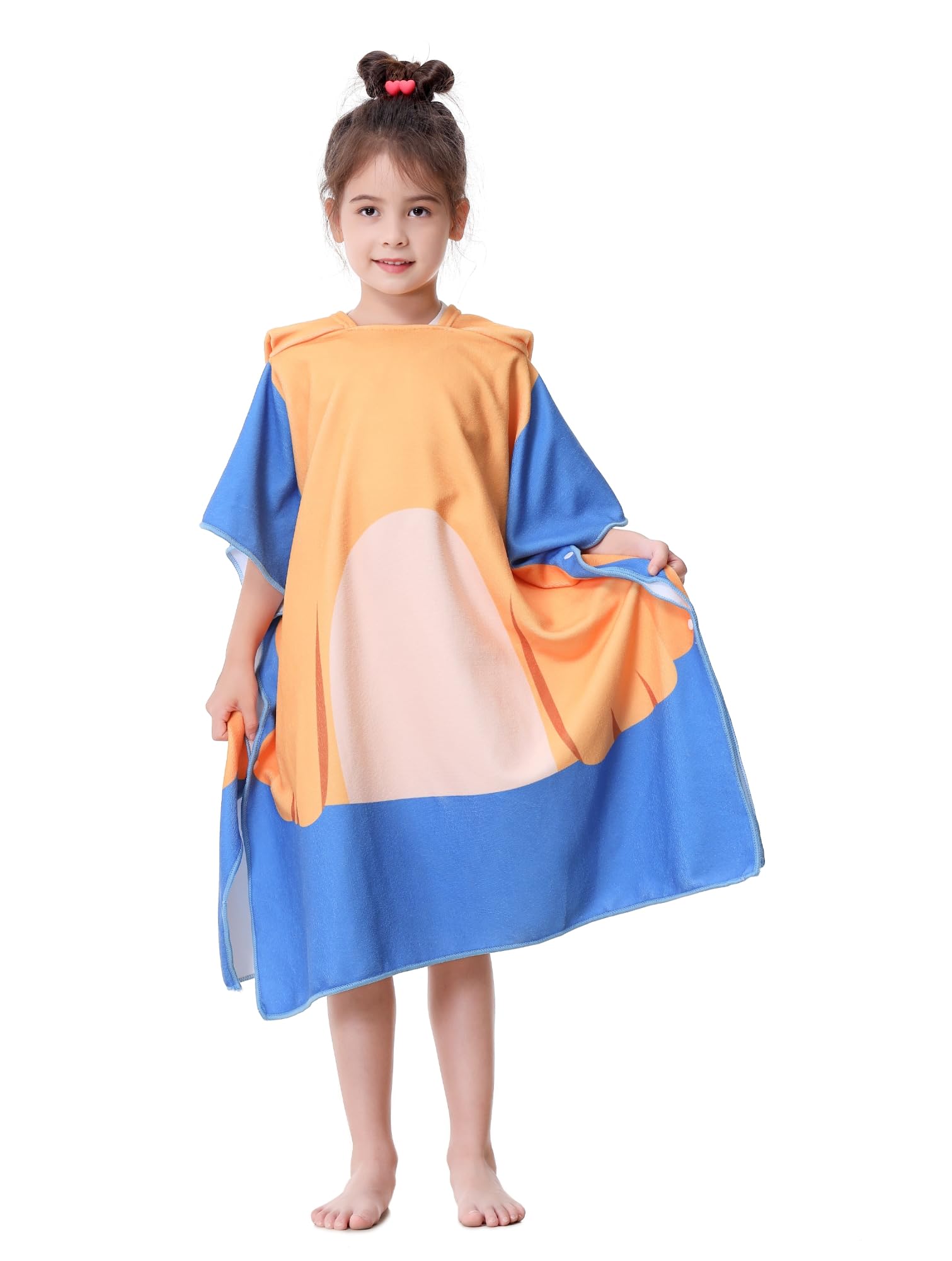Soft Microfiber Swim Cover-ups for 3 to 10 Years Old Kids Hooded Bath Beach Poncho Towels (Alligator, Fits 3-10 Years)