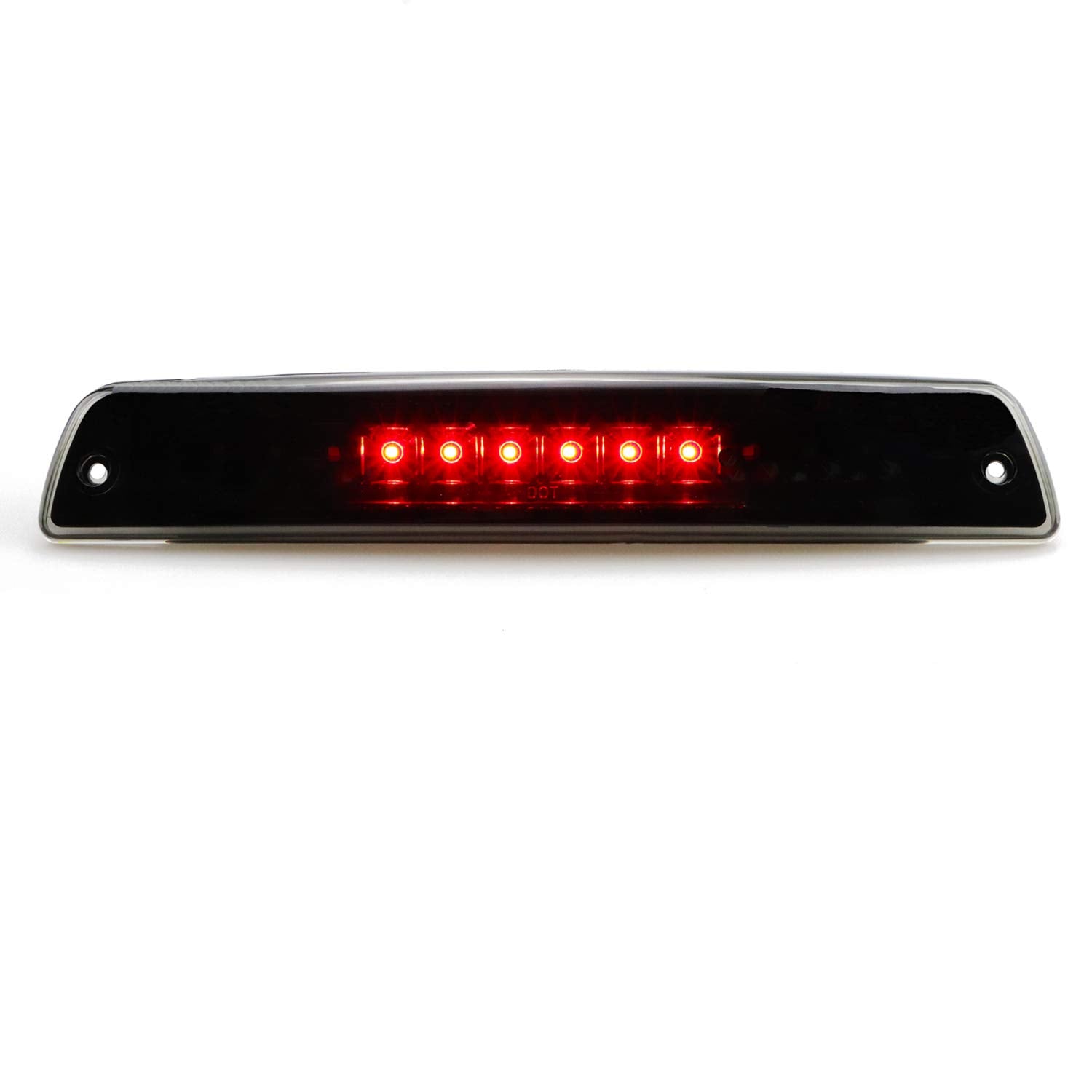 Tresound For 1994-2001 Dodge Ram 1500/2500/ 3500 Third 3rd LED Brake Light Cargo Lamp High Mount Brake Light Replacement (Black+ Smoke Lens)
