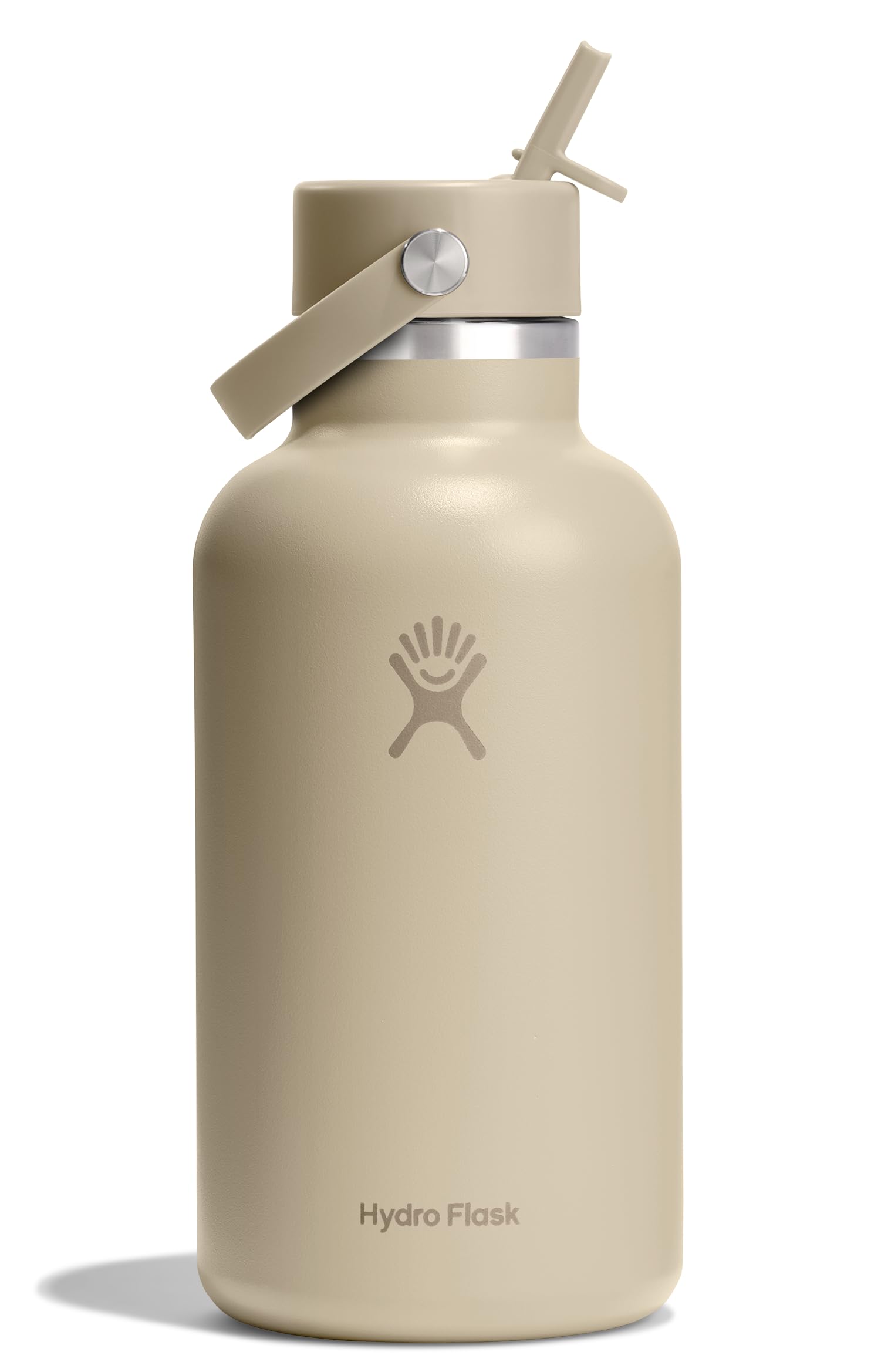 Hydro Flask Water Bottle - Insulated Stainless Steel - Wide Straw Lid, Non Spill, Leakproof in 24 Oz Forest Green Arc