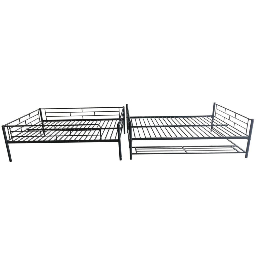 DNYN Twin Size Loft Bed with Desk & Storage Drawers& Table Set for Kids Bedroom,Covertible Twin-Over-Twin Bunkbeds Design,Easy Assemble & Space Saving & No Box Spring Needed,for Small Space, Black