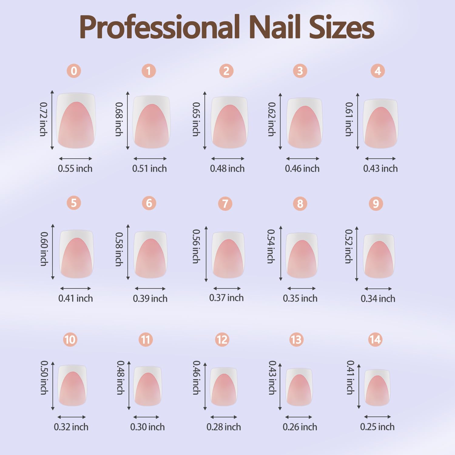 Misssix XBASICTIPS French Tip Press On Nails, 300Pcs French Gel Nail Tips Long Square, Soft Gel Pre-shaped No Need to File 3 in 1 Tips, Fake Nails for Nail Art DIY Extension Designs 15 Sizes