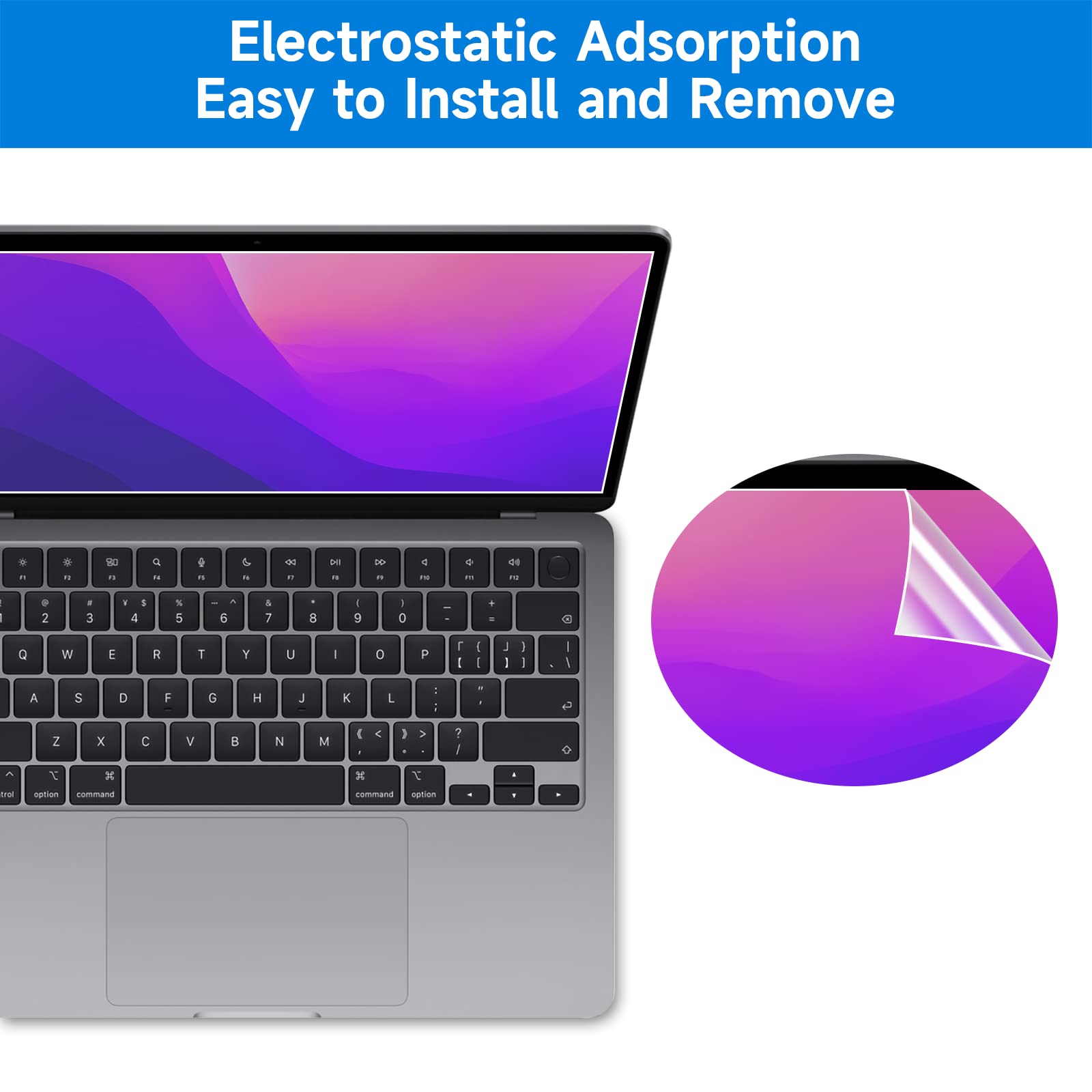 Paquete de 2 protectores de pantalla compatibles con MacBook Pro de 13 pulgadas (2016-2022 / M1, M2) y MacBook Air de 13 pulgadas (2018-2021 / M1), protector de pantalla antirreflejos, protector de