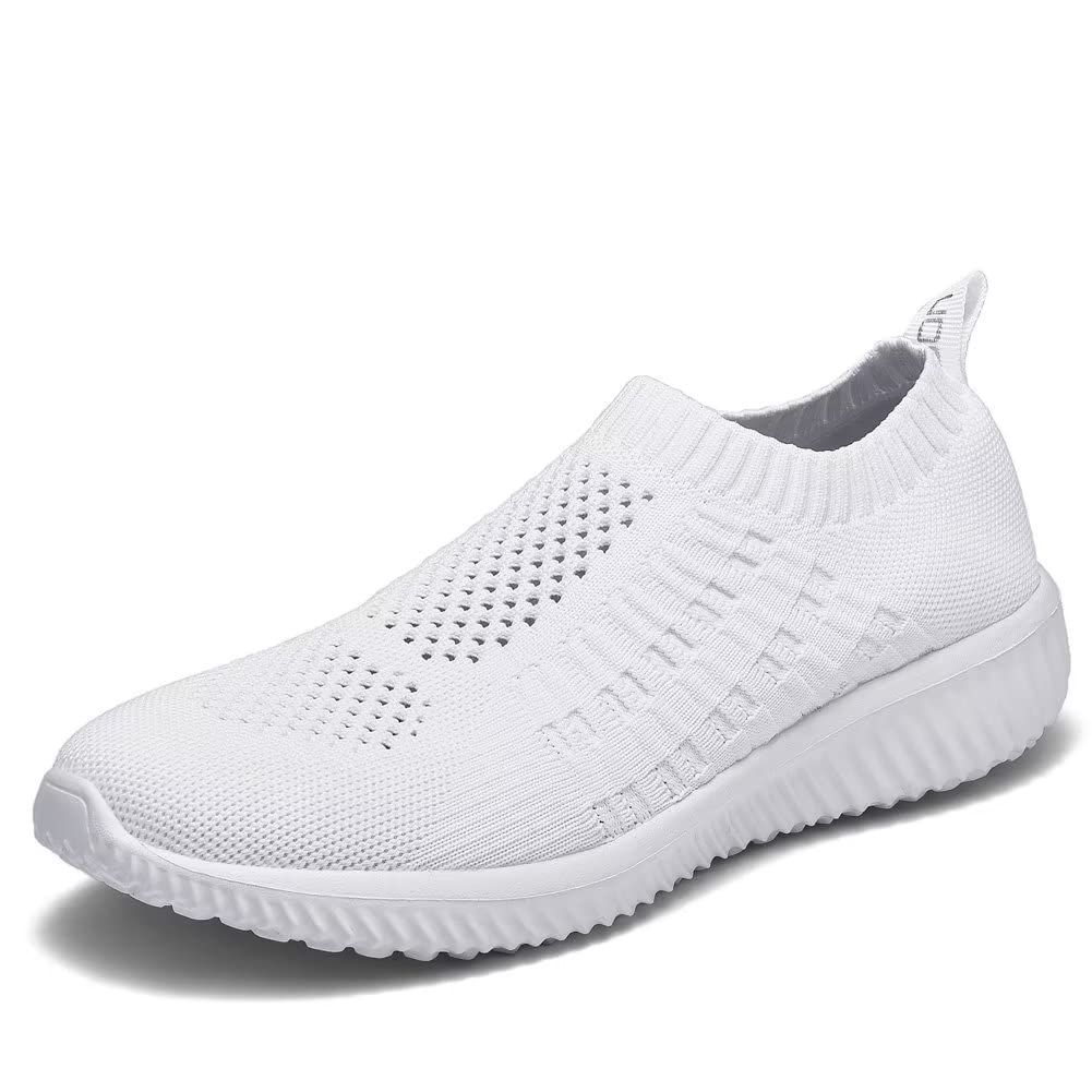 konhill Womens Walking Shoes Slip On Sneakers Breathable Mesh Lightweight Casual Footwear for Daily Commute
