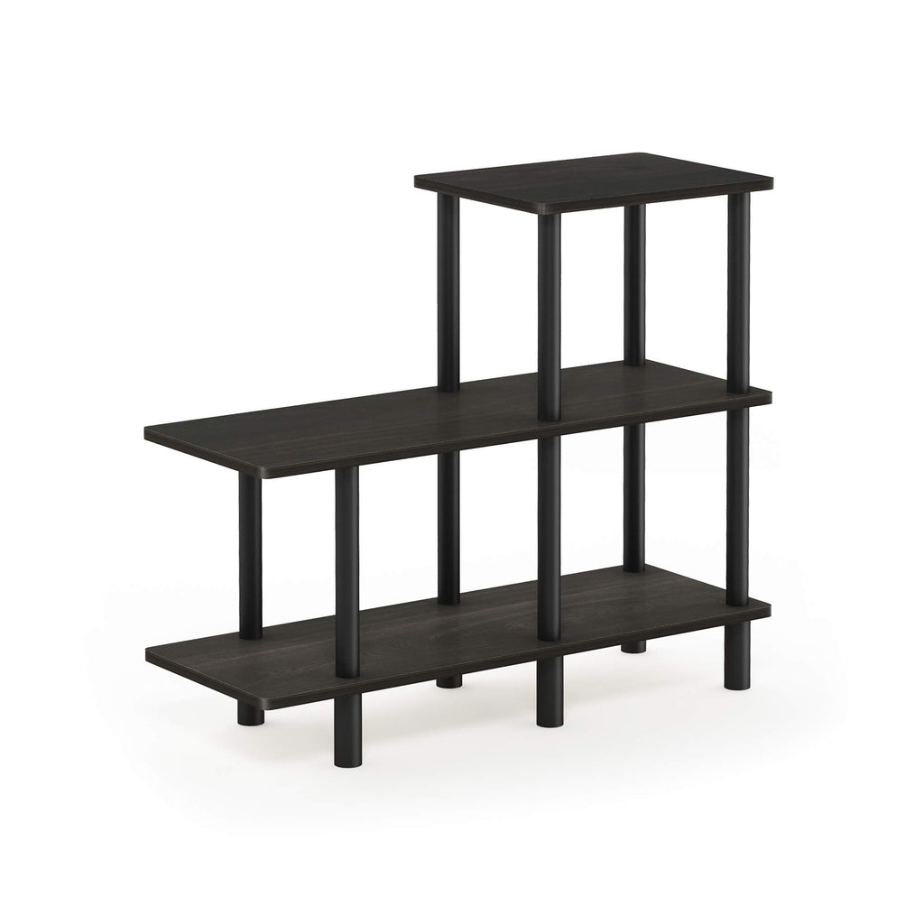 Furinno Turn-N-Tube 4-Tier Design Display Rack, Espresso/Black