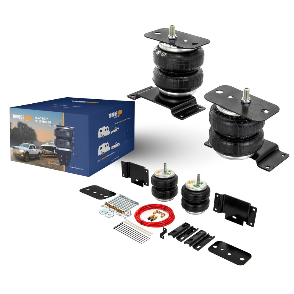 TORQUE Airbag Air Bag Suspension Kit compatible with 2007-2021 Toyota Tundra 2WD 4WD Rear Helper Bag Spring Towing 5000 lbs (Replaces Firestone Ride Rite 2445) (TR2445)