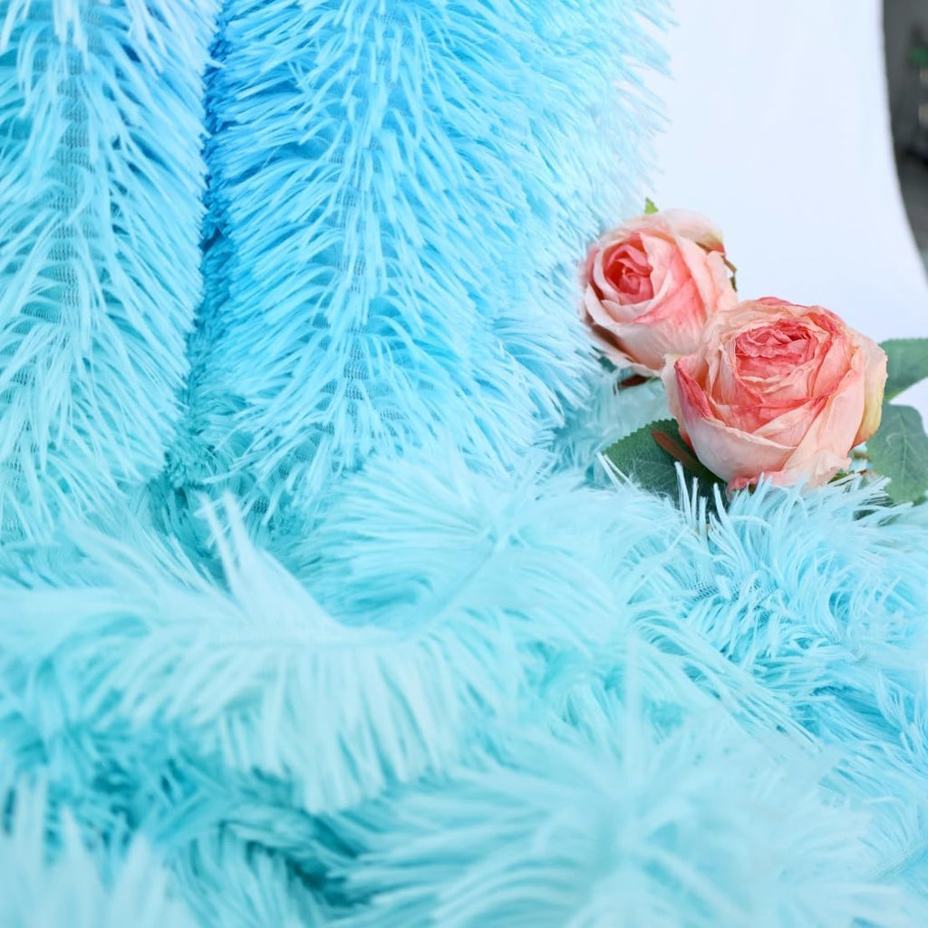 Plush Super Soft Blanket Bedding Sofa Cover Furry Fuzzy Fur Warm Throw Qulit Cozy Couch Blanket for Winter (51"x63", Black)