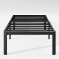 Hunlostten 16" Heavy Duty Twin Bed Frame No Box Spring Needed, Metal Platform Bed Frame Twin with Round Corners, Easy Assembly, Noise Free, Black