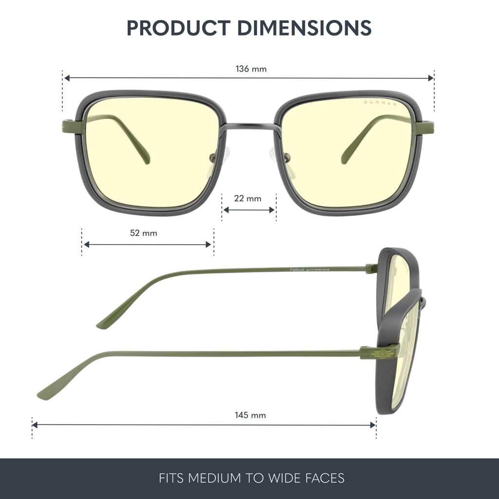 Fallout GUNNAR Gaming, Computer, Blue Light Blocking Glasses – Exclusive Vault 33 Glasses – Patented Lens Technology