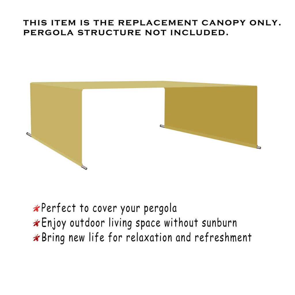 Alion Home Waterproof Pergola Cover - Universal Replacement Canopy (12' L x 8' W, Sand)