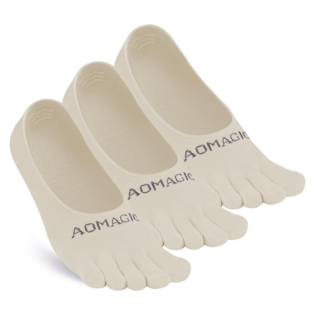 Toe Socks No Show for Women & Men Running Five Fingers Athletic Invisible Liner Socks, Moisture Wicking