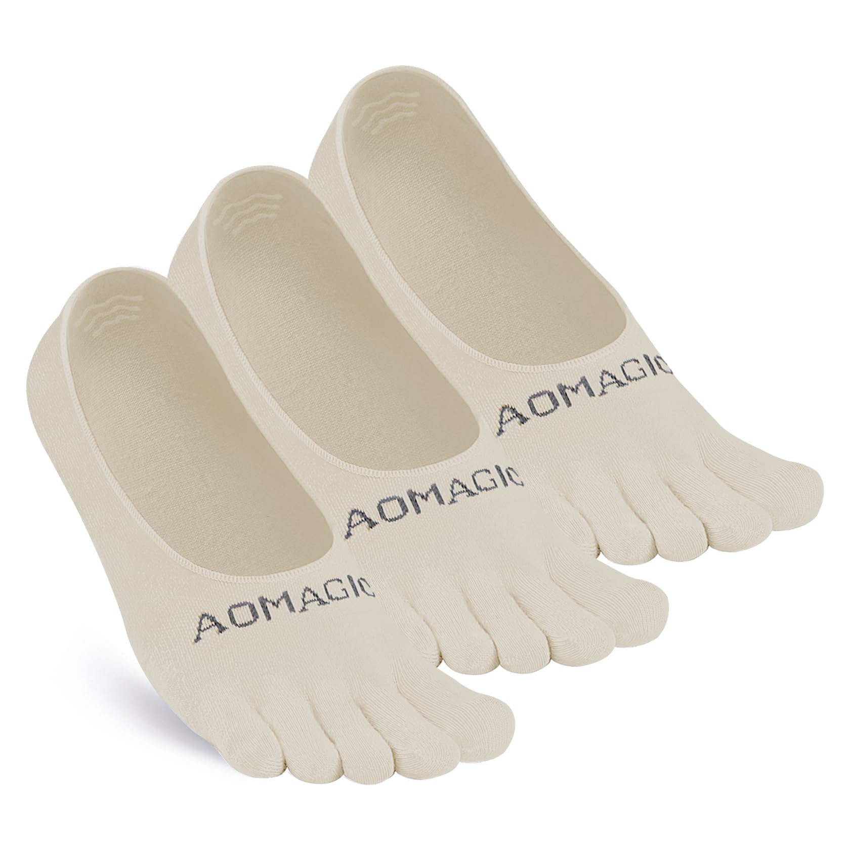 Toe Socks No Show for Women & Men Running Five Fingers Athletic Invisible Liner Socks, Moisture Wicking