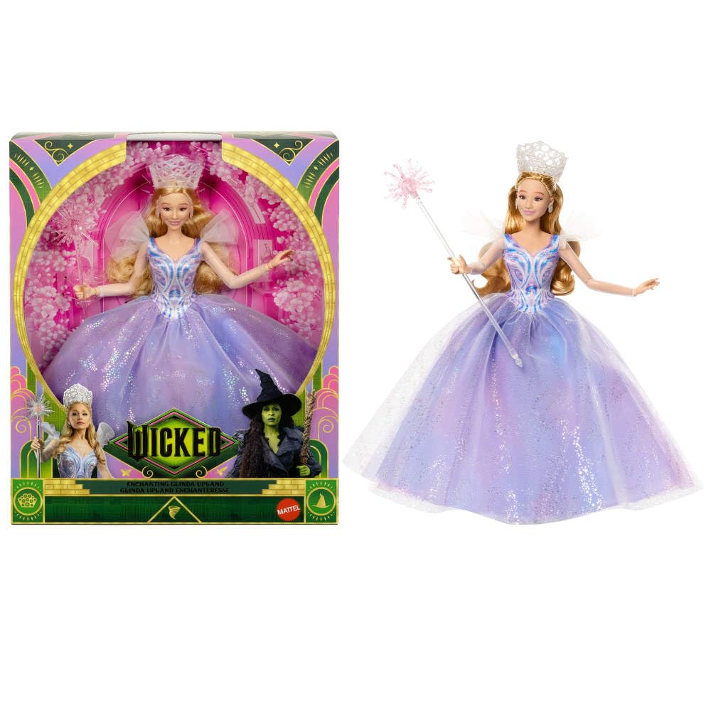 Mattel Universal Pictures Wicked: Muñeca de moda Elphaba For Good de lujo con atuendo extraíble y 4 accesorios, inspirada en la película