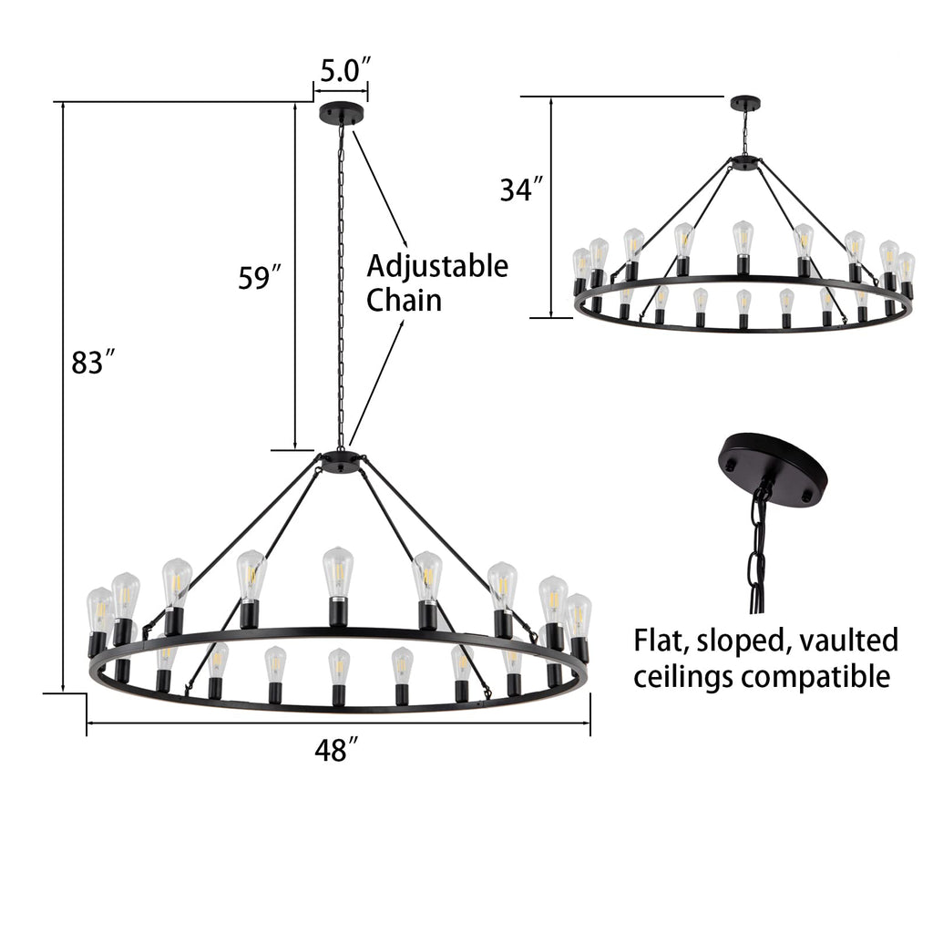Lanhall 6-Light Modern Dining Room Light Fixture Brushed Nickel Kitchen Chandelier Ceiling Hanging Pendant Lighting with Glass Shade for Living Room Bedroom Entryway Adjustable Height Metal E26