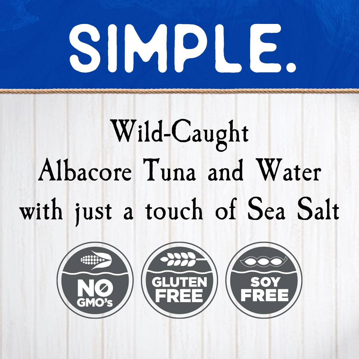 Blue Harbor Fish Co. Wild Albacore Tuna in Water with No Salt Added, 4.6 Ounce