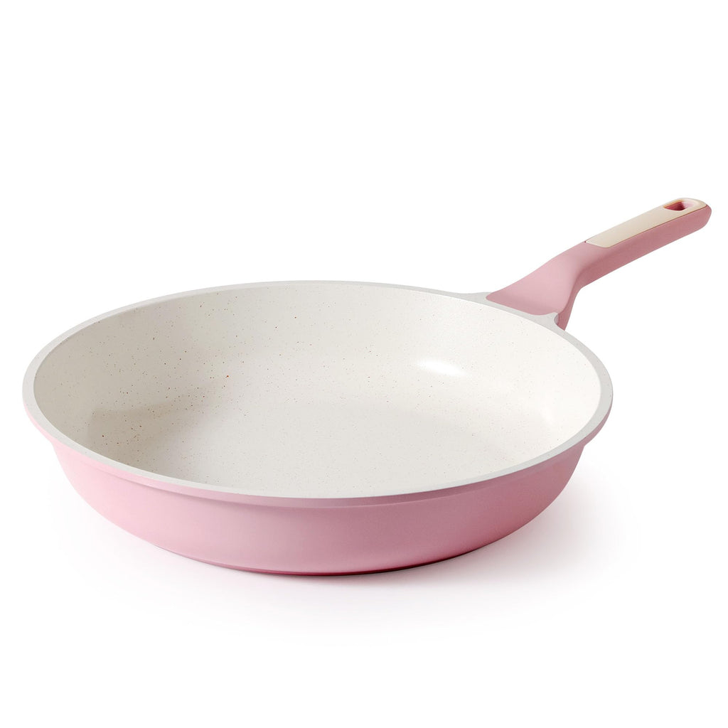 SENSARTE Nonstick Ceramic Frying Pan 8-Inch, Healthy Non Toxic Skillet, Induction Compatible Omelet Pan with Heat Resistant Handle, PFAS-Free, Cream White