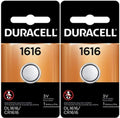 Duracell 1616 DL1616 CR1616 DL1616B2PK Coin Cell Watch Battery 3.0 Volt Lithium, 2 Count (Pack of 1)