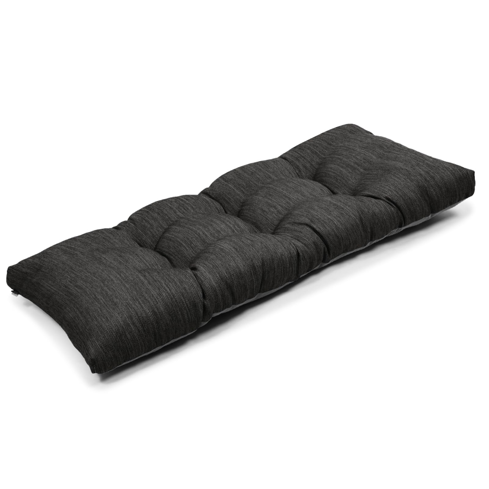 baibu 36 Inch Classic Solid Color Bench Cushion with Ties, Super Soft Indoor Outdoor Rectangle Bench Seat Cushion Standard Size Foam Pad with Non-Slip Bottom - One Pad Only (Beige, 36x15x3in)