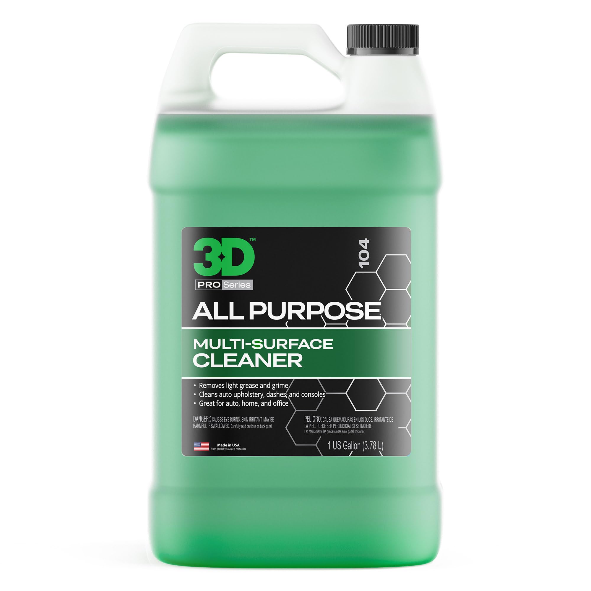 3D All Purpose Cleaner – High-Performance Interior & Exterior Car Cleaner for Vinyl, Leather, Plastic, Fabric, Carpet & More - 16 oz