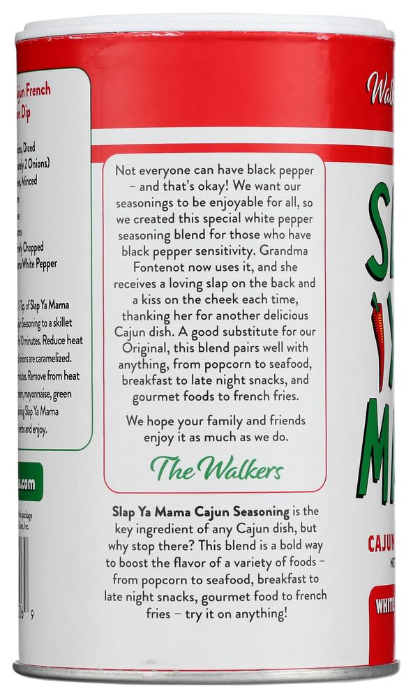 Slap Ya Mama Cajun Seasoning from Louisiana, Hot Blend, No MSG and Kosher, 8 Ounce Can