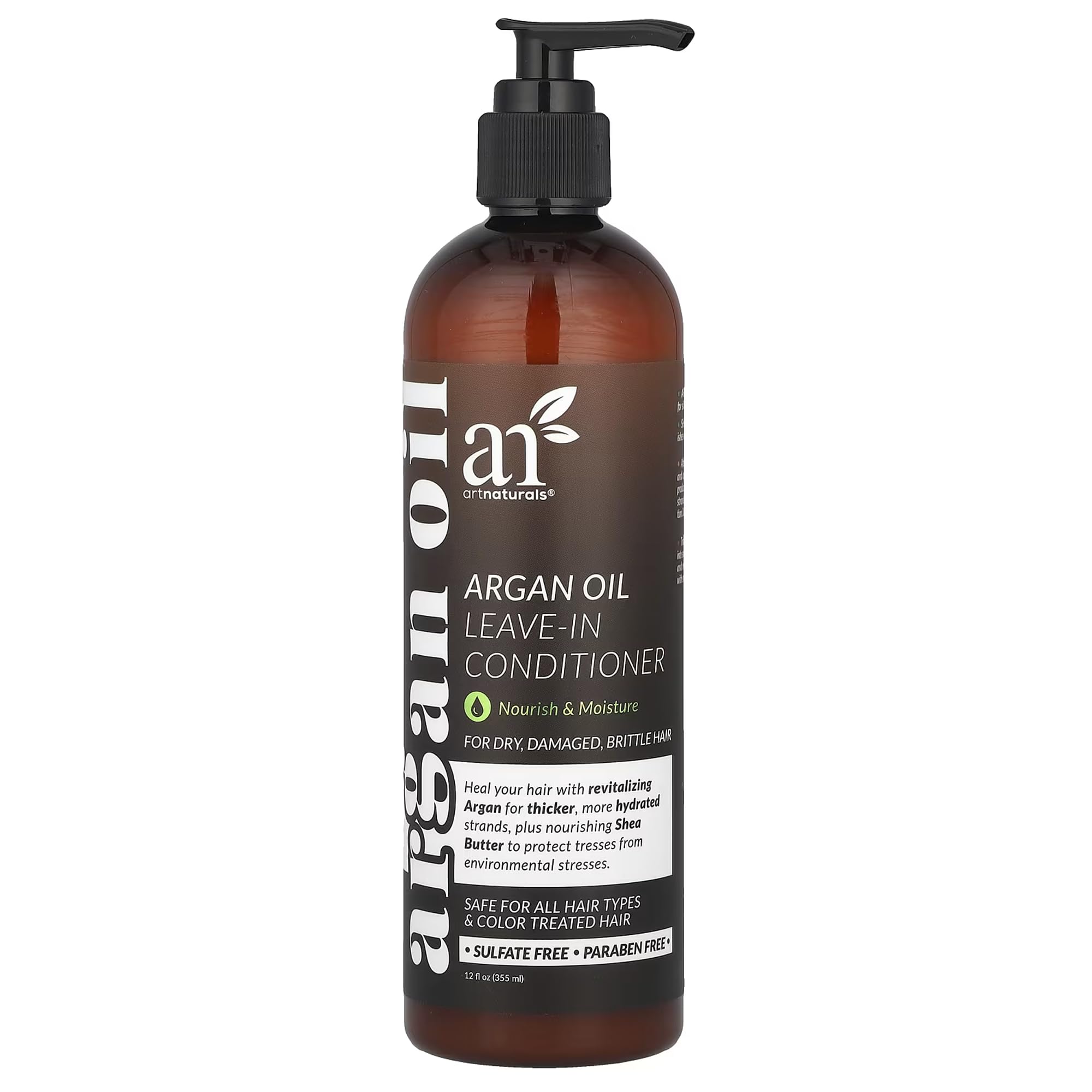 Artnaturals Argan Oil Leave-In Conditioner - (12 Fl Oz / 355ml) - Made with Organic and Natural Ingredients - for All Hair Types – Treatment for Damaged, Dry, Color Treated and Hair Loss (ANHA-0802)