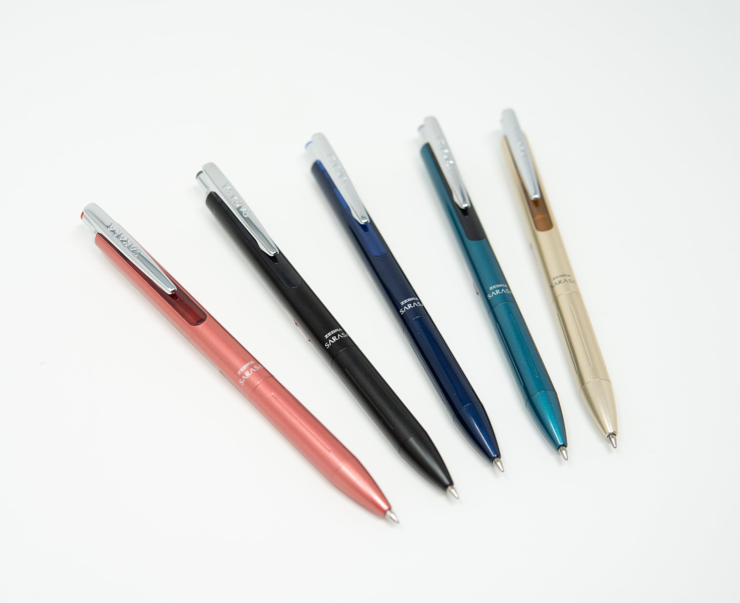 Zebra Pen, SARASA Grand Retractable Gel Pen, Solid Brass Barrel, Fast-Drying Black Ink, 0.7mm Point, Ideal for the Left-Handed, Eliminates Smudging, Gold Brass Barrel, 1-Pack, (45511)
