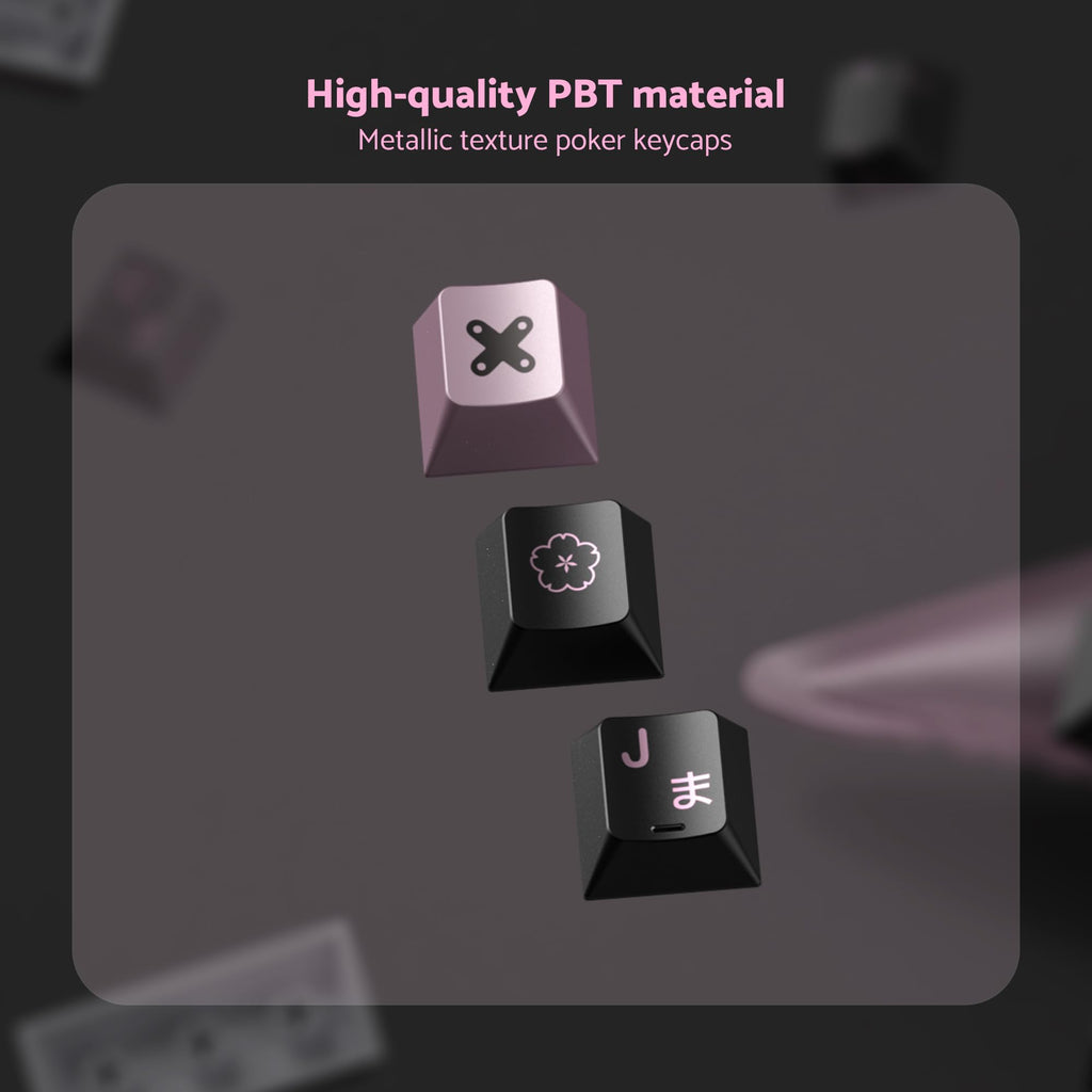 dagaladoo Black Topographic keycaps Double Shot PBT keycaps Shine Through Keyboard Keys Side Printed Key caps Cherry Profile Custom keycap Set for100%, 75%, 65%, 60% US Layout Mechanical Keyboard