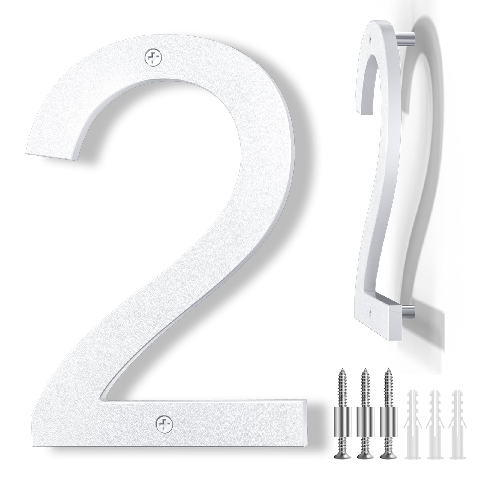 8 Inch Black Floating Arrow Signs, Modern Outdoor Plastic Directional Signs for Wall Yard Street