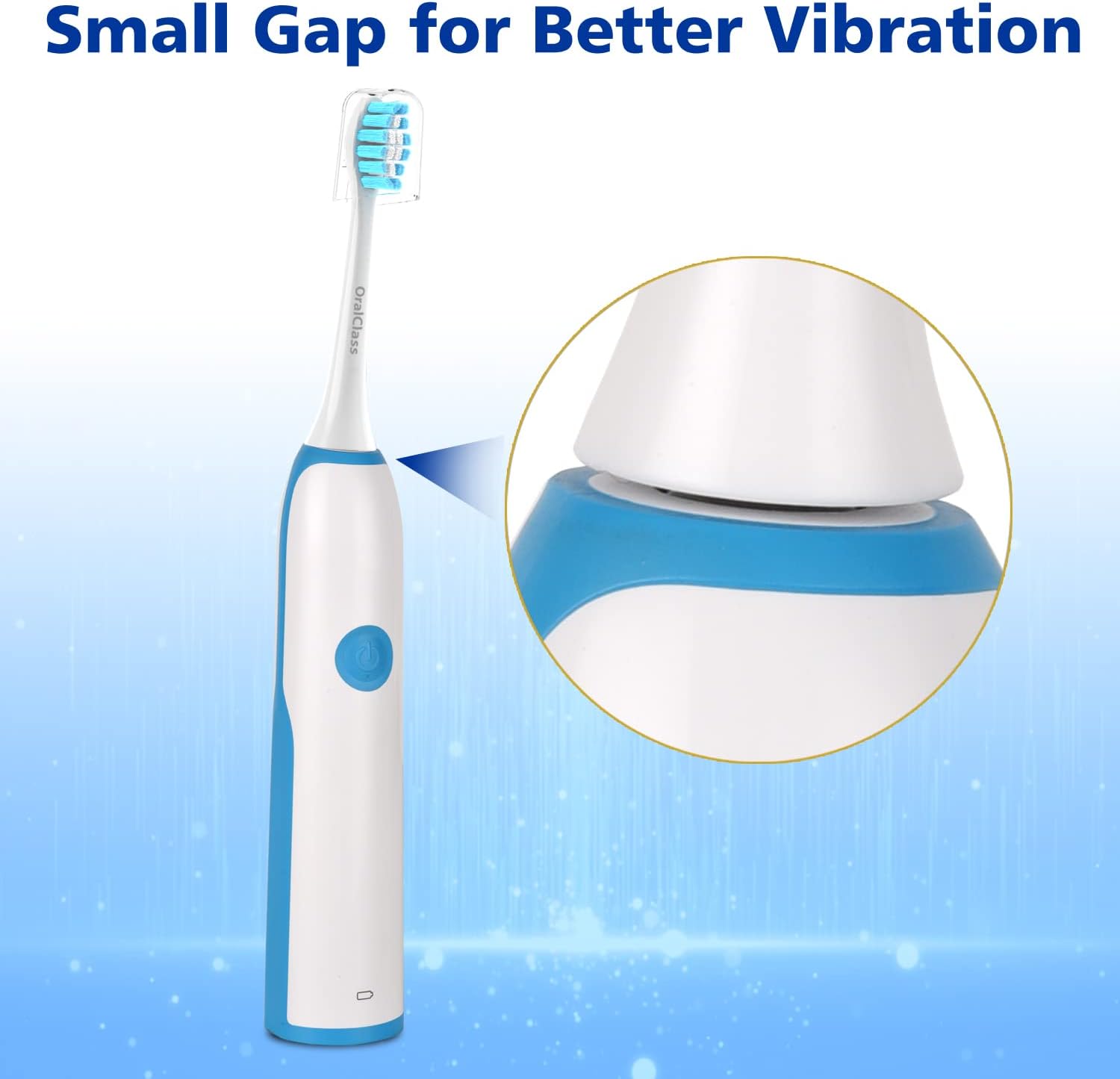 OralClass Replacement Toothbrush Heads for Philips Sonicare Click-on Handles, Medium Soft Electric Brush Heads Refills, 8 Pack