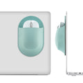 Epessa Universal Stick-On Mouse Pouch, Holder for Wireless Mouse, Sleeve for Laptop, Reusable Adhesive, No Glue Residue, Compatible with iPad or MacBook (Black)