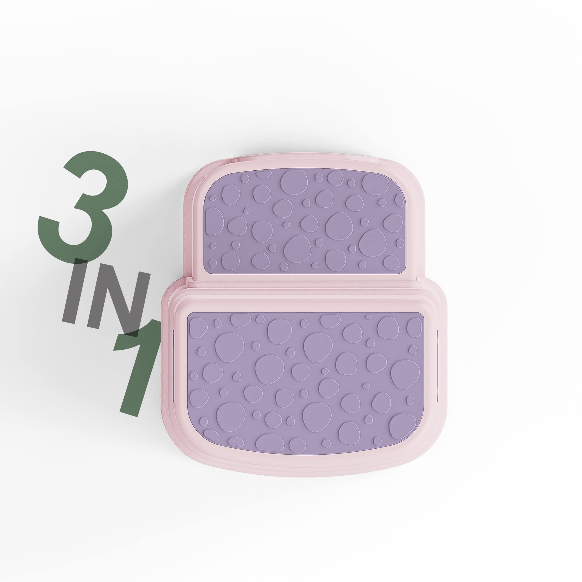 UNCLE WU Toddler Step Stool for Potty Training, Bathroom Sink & Toilet - 2 Step Kids Poop Stool, Non-Slip Step Stool with Handles, Dual Height Stepping Stool for Kitchen Counter (Include 2 Ducks)