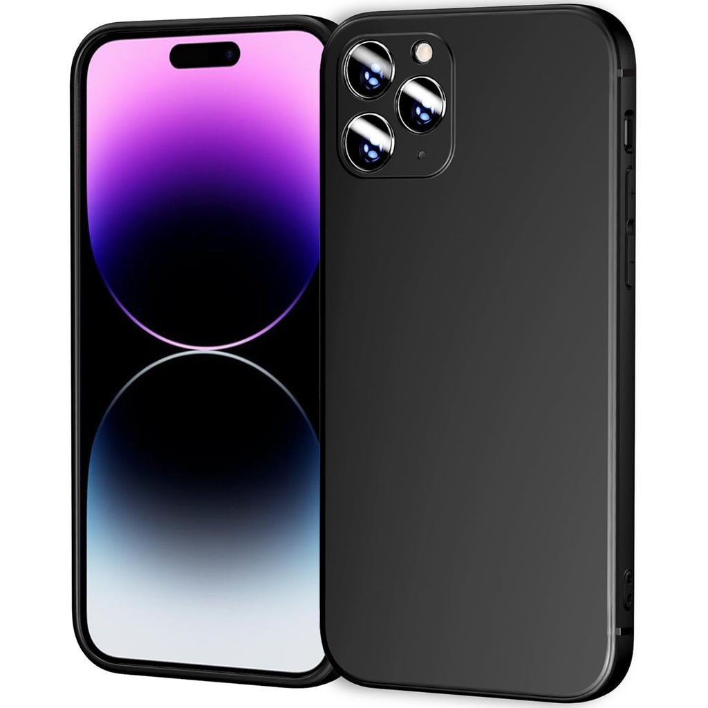 TENOC Phone Case Compatible with iPhone 11, Black Case Anti-Fingerprint Protective Bumper Matte Cover for 6.1 Inch