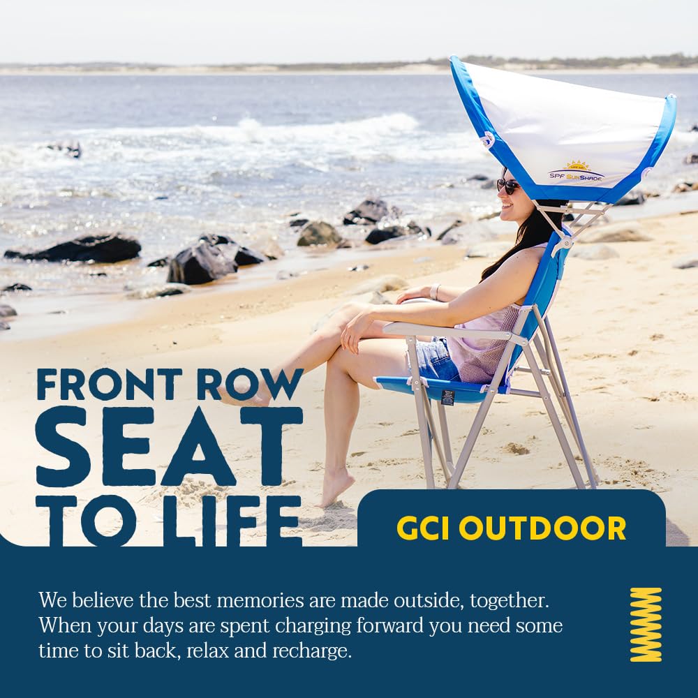 GCI Outdoor Comfort Pro Rocker Camping Chair | Portable Folding Rocking Chair with Durable Armrests & Drink Holder — Blush