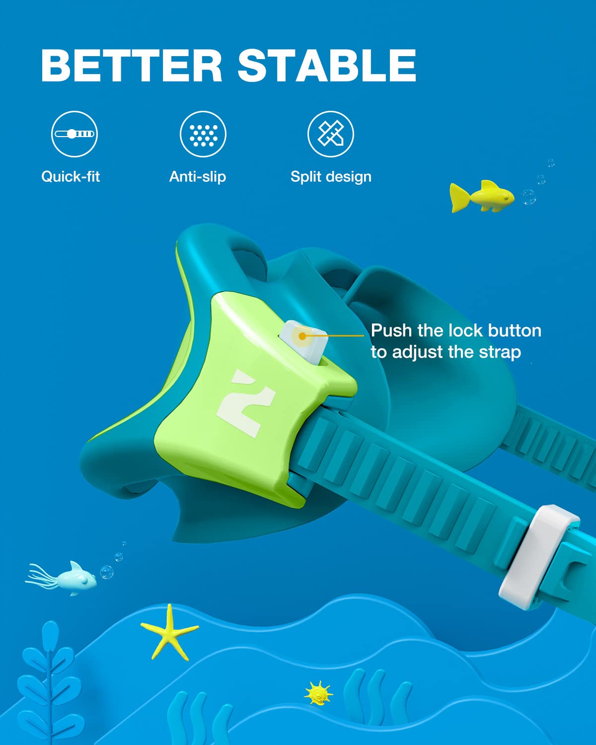 ZIONOR Kids Swim Goggles, G1MINI SE No Leak Anti-Fog Goggles for Kids 6-14, Soft Silicone Comfort Fit, Easy Adjust Strap