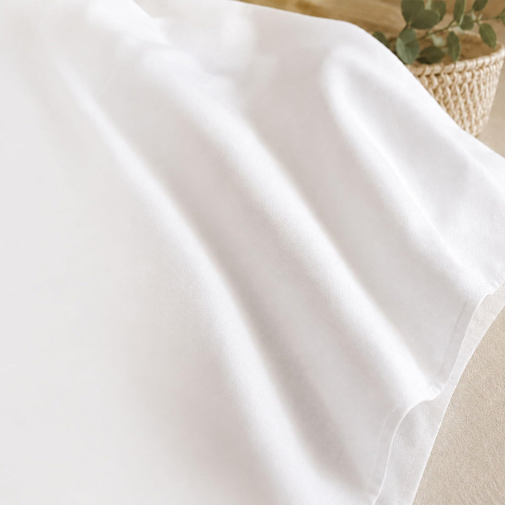 Cottington Lane Ruffled Dorm Room Bed Skirt Twin XL 25 Inch Drop, Hotel Quality Premium Brushed Microfiber Twin Extra Long College Dust Ruffle, White