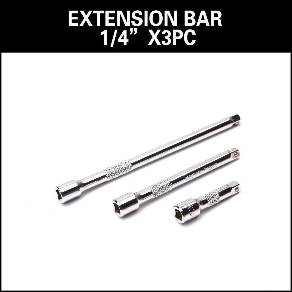 HORUSDY 6-Piece Impact Sockets Adapter Sets, 3-Inch and 6-Inch Hex Shank 1/4" 3/8" 1/2"