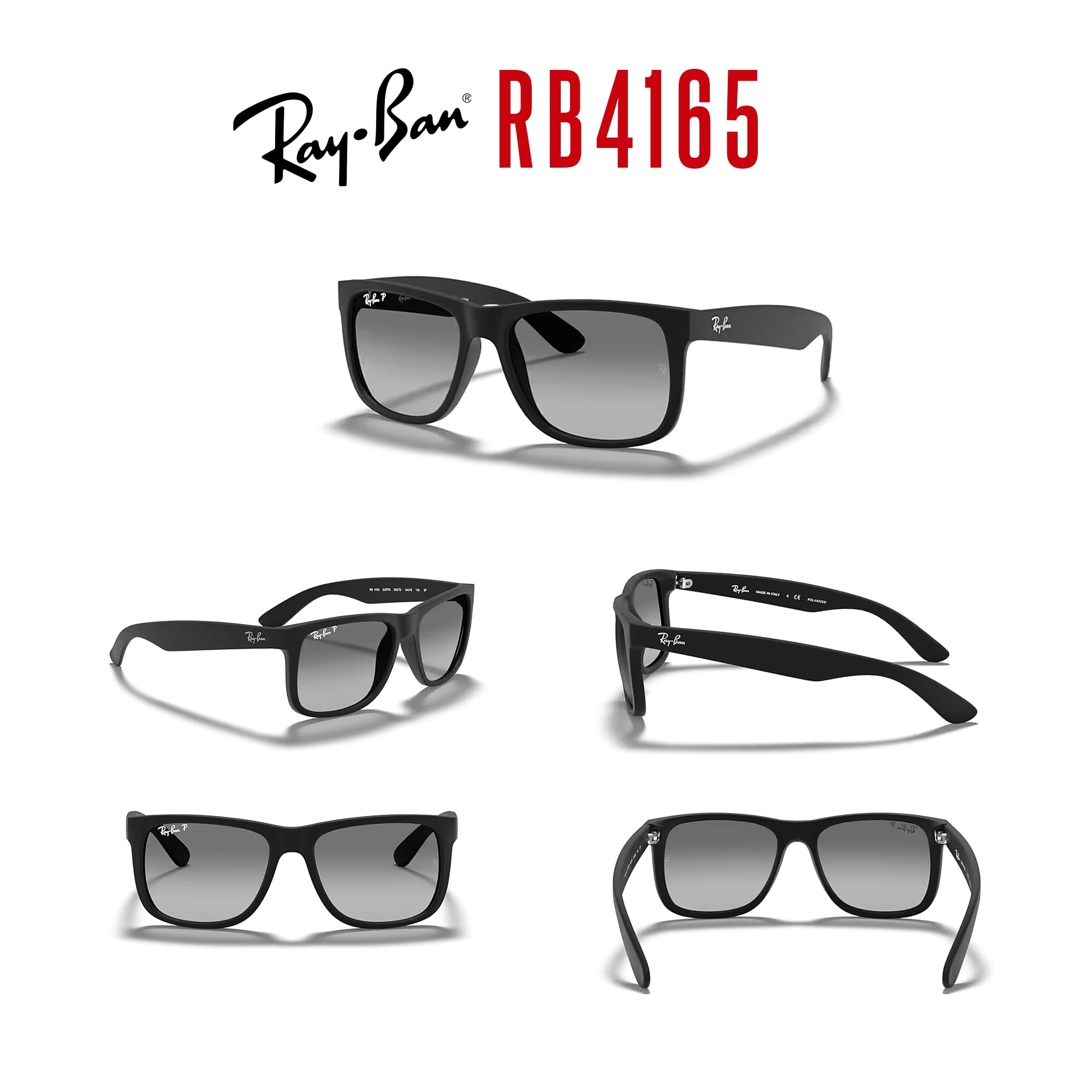 Ray-Ban RB4165F Justin Classic Square Sunglasses for Men