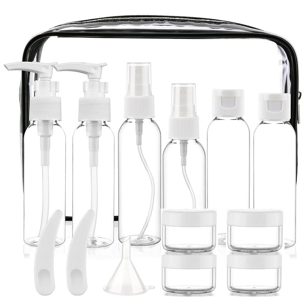 Cosywell Travel Size Bottles for Toiletries 13 Pack 2oz TSA Approved Toiletry Bottles Leak Proof Travel Kit for Women Men TSA Clear Toiletry Bag Shampoo Lotion Skincare Cosmetic Container