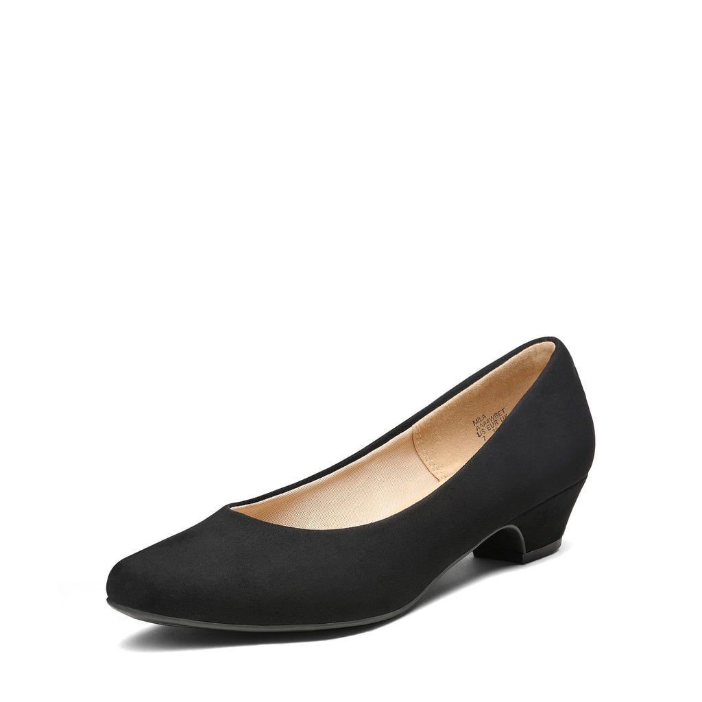 DREAM PAIRS Women's Mila Low Chunky Heel Pump Shoes