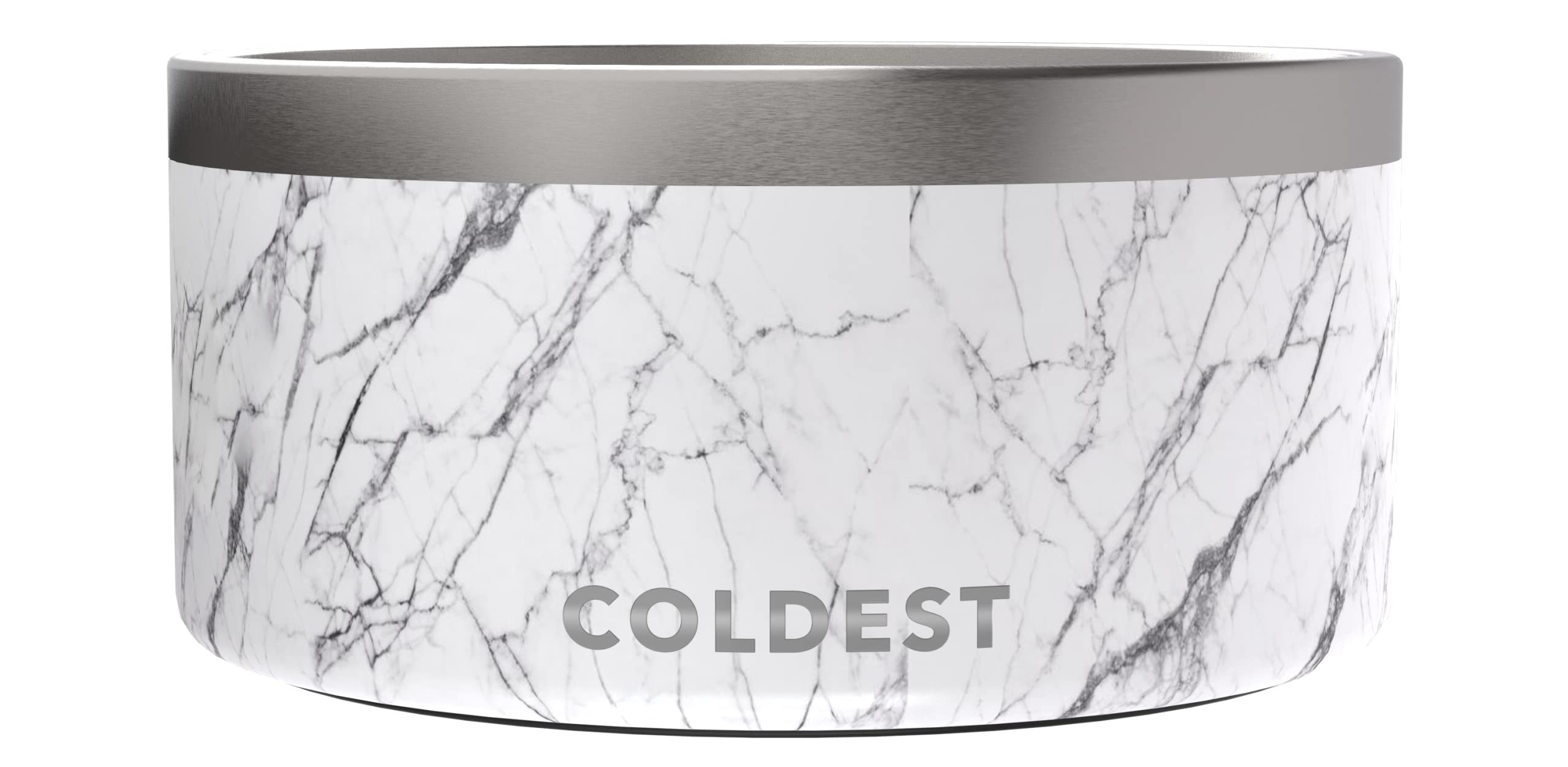 Coldest Dog Bowl - Anti Rust Metal, Non Slip, 3 Layers Insulated Stainless Steel Dog Bowls - Spill Proof & Heavy Duty - Water Bowl for Dogs, Cats & Pets, Dish Washer Safe (21 oz, Mars Red Glitter)