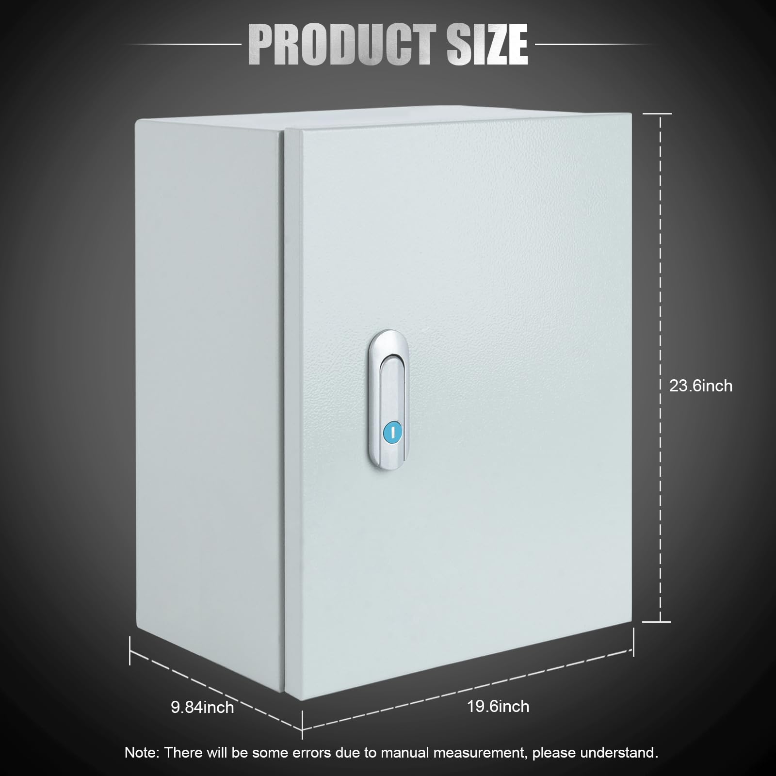 Steel Electrical Junction Box, Indoor&Outdoor Electrical Enclosure Box, Wall Mounted Waterproof&Dustproof Metal Box, Universal Electric Equipment Enclosure Box with Safety Locks and Mounting Plates