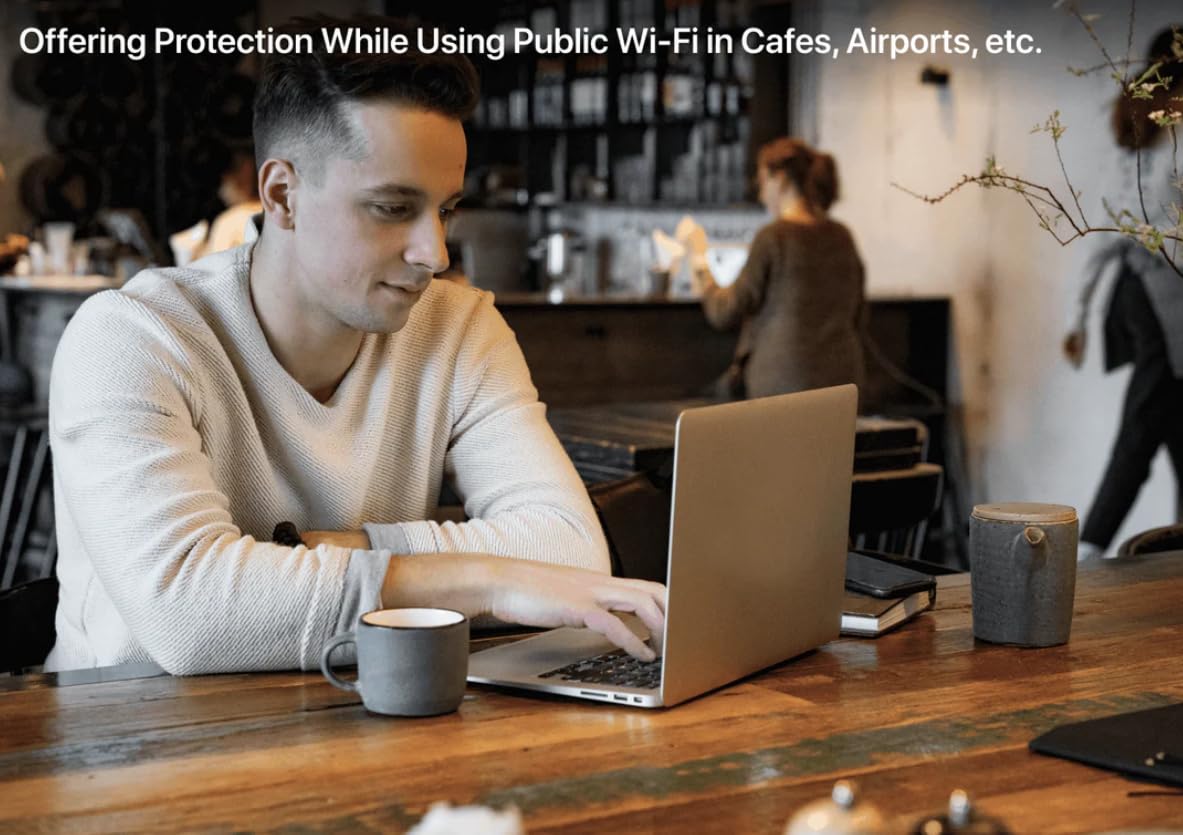 Deeper Connect Air Portable WiFi Wireless Router Hotspot Device, Lifetime Free Router VPN for Travel Privacy, Compact VPN Routers for Home and Remote Work