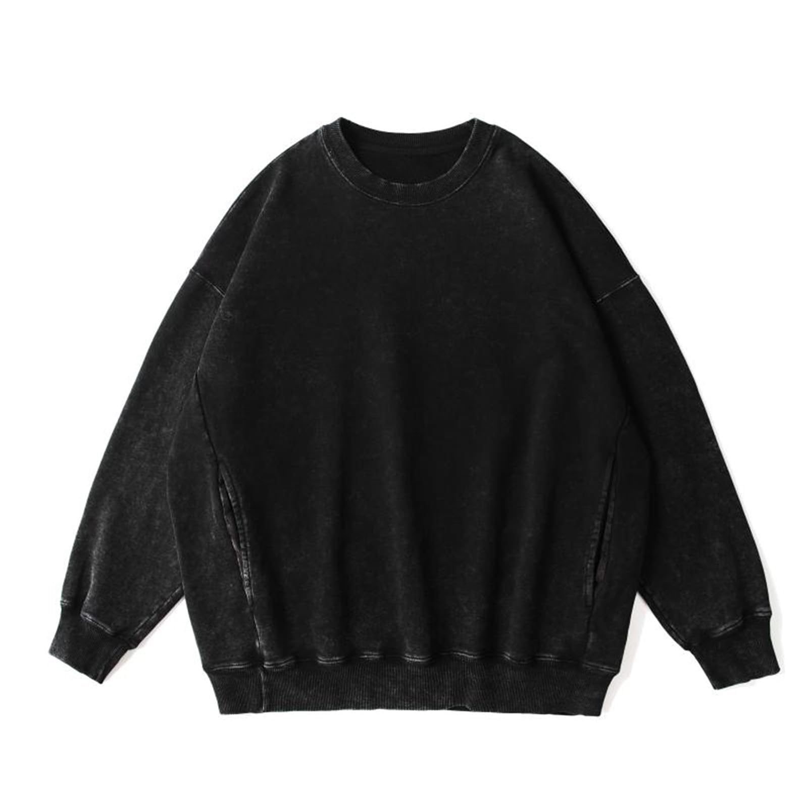 Bobeutou Oversized Hoodie Men Vintage Cotton Casual Hooded Sweatshirt Trendy Baggy Basic Hoodies Retro Pullover Streetwear