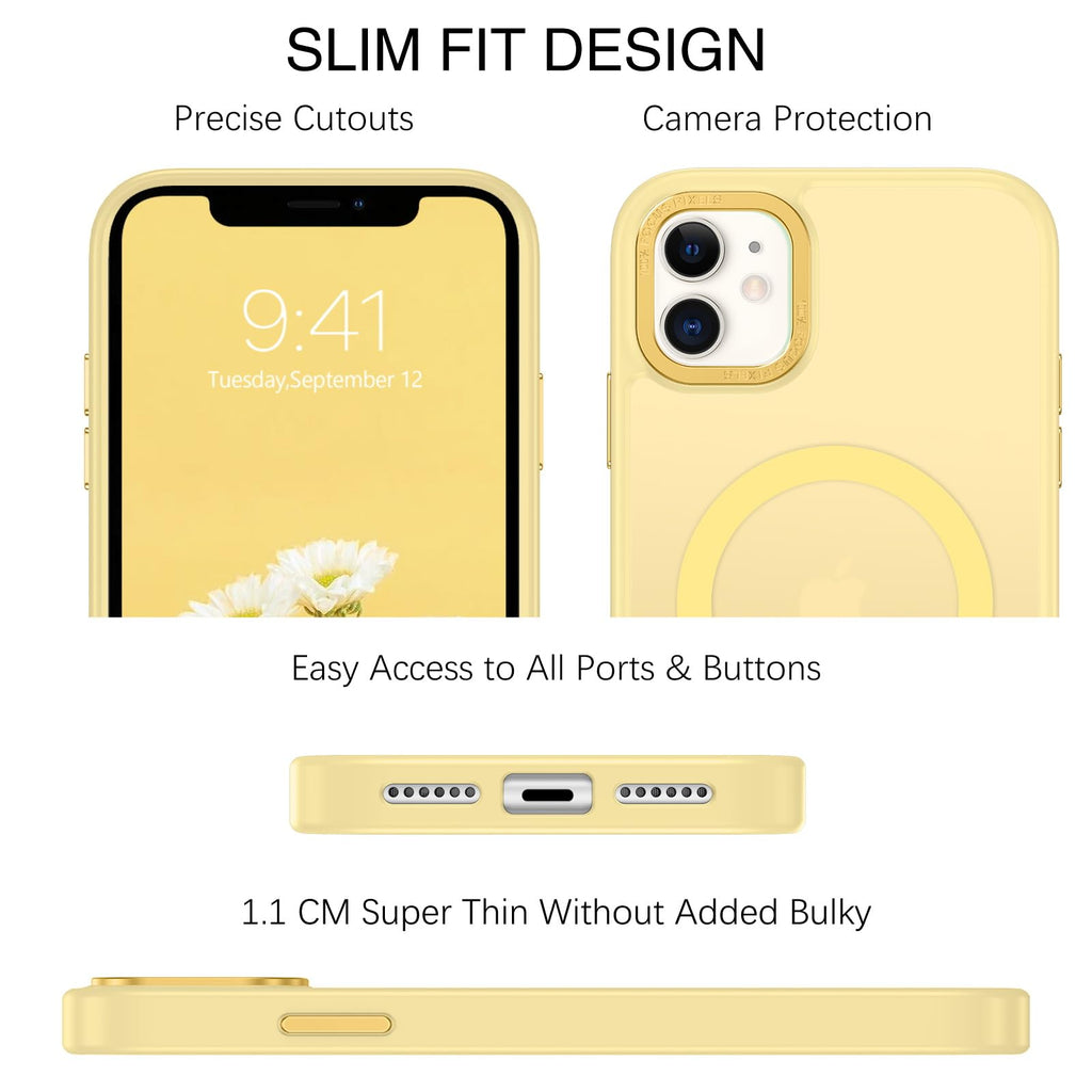 BENTOBEN for iPhone 11 Phone Case, Phone case for iPhone 11 Magnetic Case [Compatible with Mag Safe] Translucent Matte Slim Shockproof Anti-Fingerprint Protective Cover for iPhone 11 6.1’’ Black