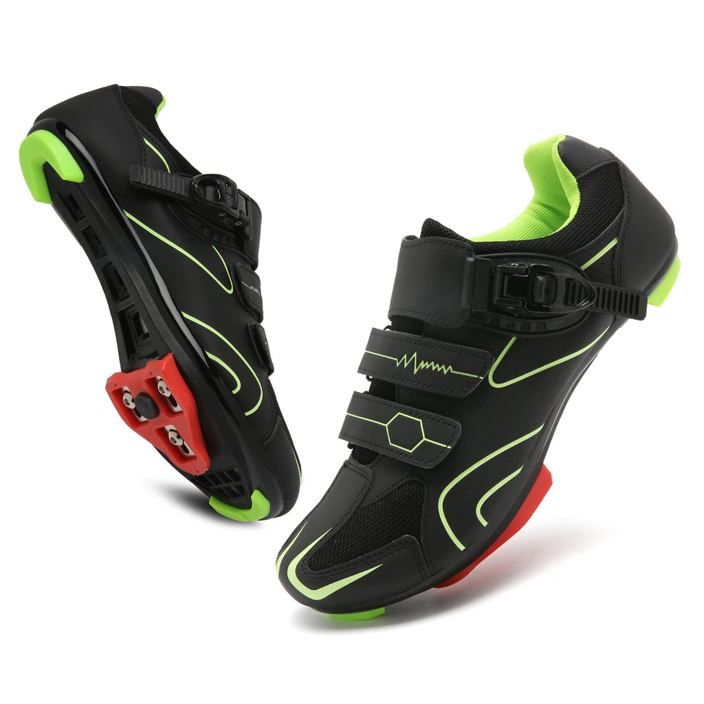 Mens Womens Cycling Shoes Compatible with Peloton Indoor Bicycle Pedals Clip in Road Bike Shoes Pre-Installed with Look Delta Cleats