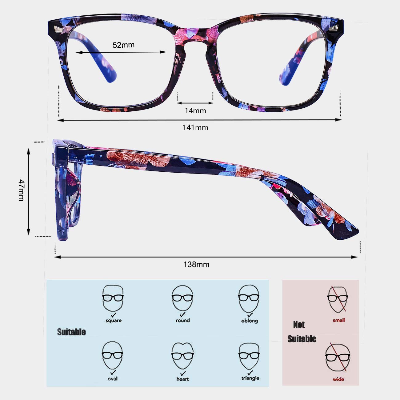 MAXJULI Blue Light Blocking Glasses,Computer Reading/Gaming/TV/Phones Glasses for Women Men(Transparent)