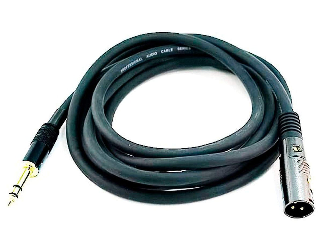 Monoprice 104759 1.5-Feet Premier Series XLR Male to 1/4-Inch TRS Male 16AWG Cable Black