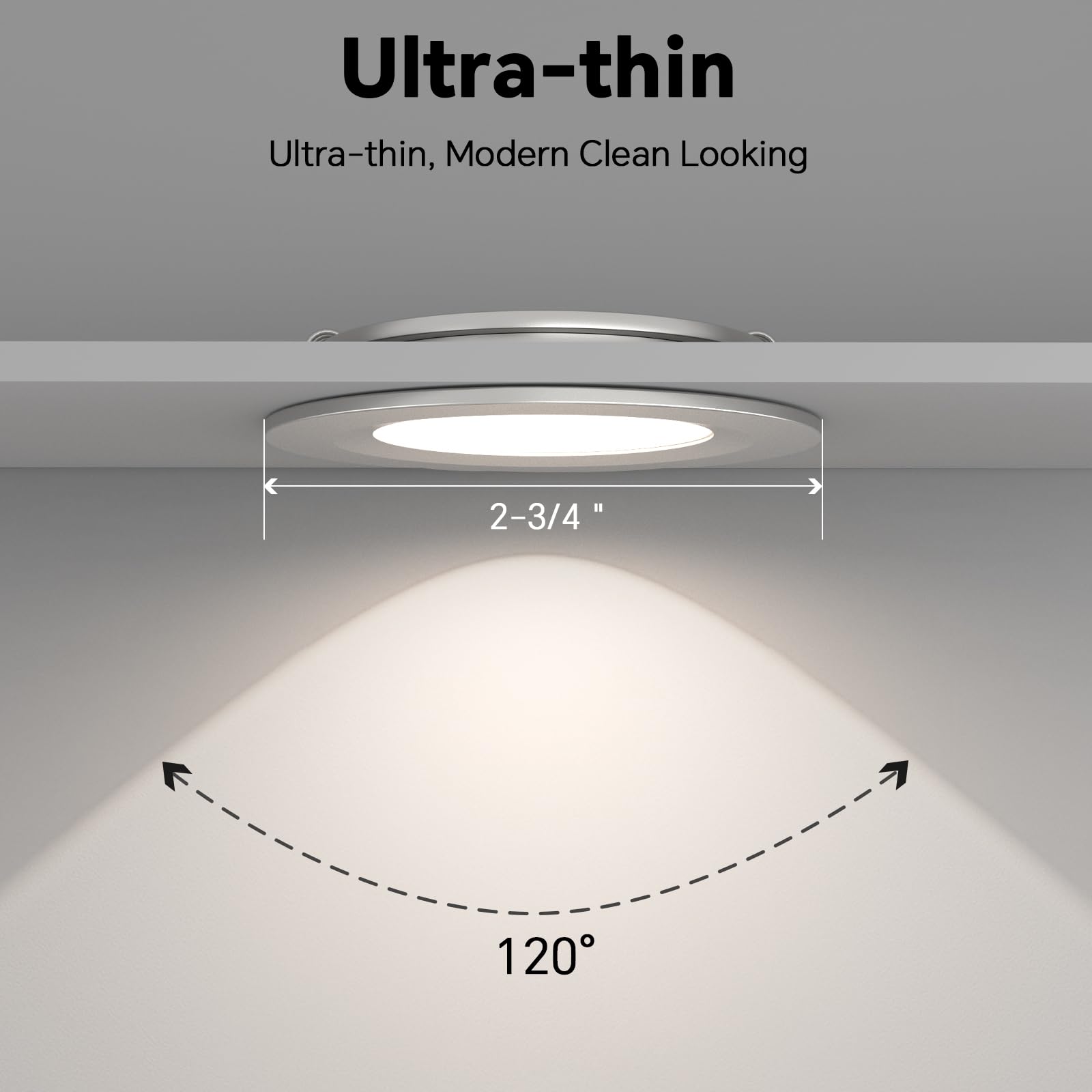 acegoo RV 2.75" Recessed LED Ceiling Light 12V Ultra-Thin Puck Light, Dimmable RV Lights Interior for Camper Van Truck Motorhome Boat Sailboat Roof Under Cabinet Lighting, 6 Pack (White,Cool White)