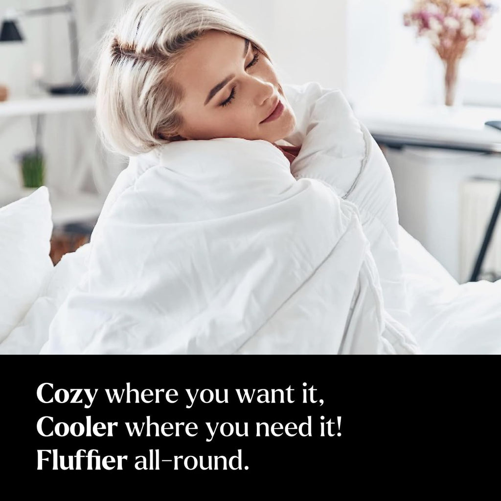 Miracle Made All-Season Duvet Insert Comforter – Silver-Treated Breathable Cotton Fabric, Pet Hair Resistant, Cool-to-The-Touch Bedding – Fits King/CaliKing Bed Cover, Stone
